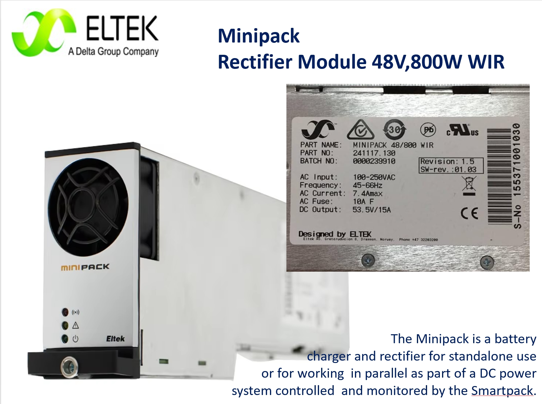 Minipack 48V 800W WI